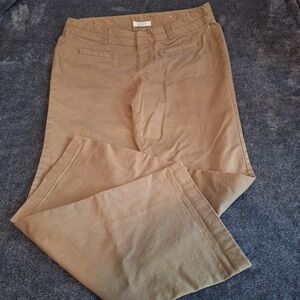 Ann Taylor Loft Marisa Flare‎ Pants Womans 12 Khaki Preppy Classic Business